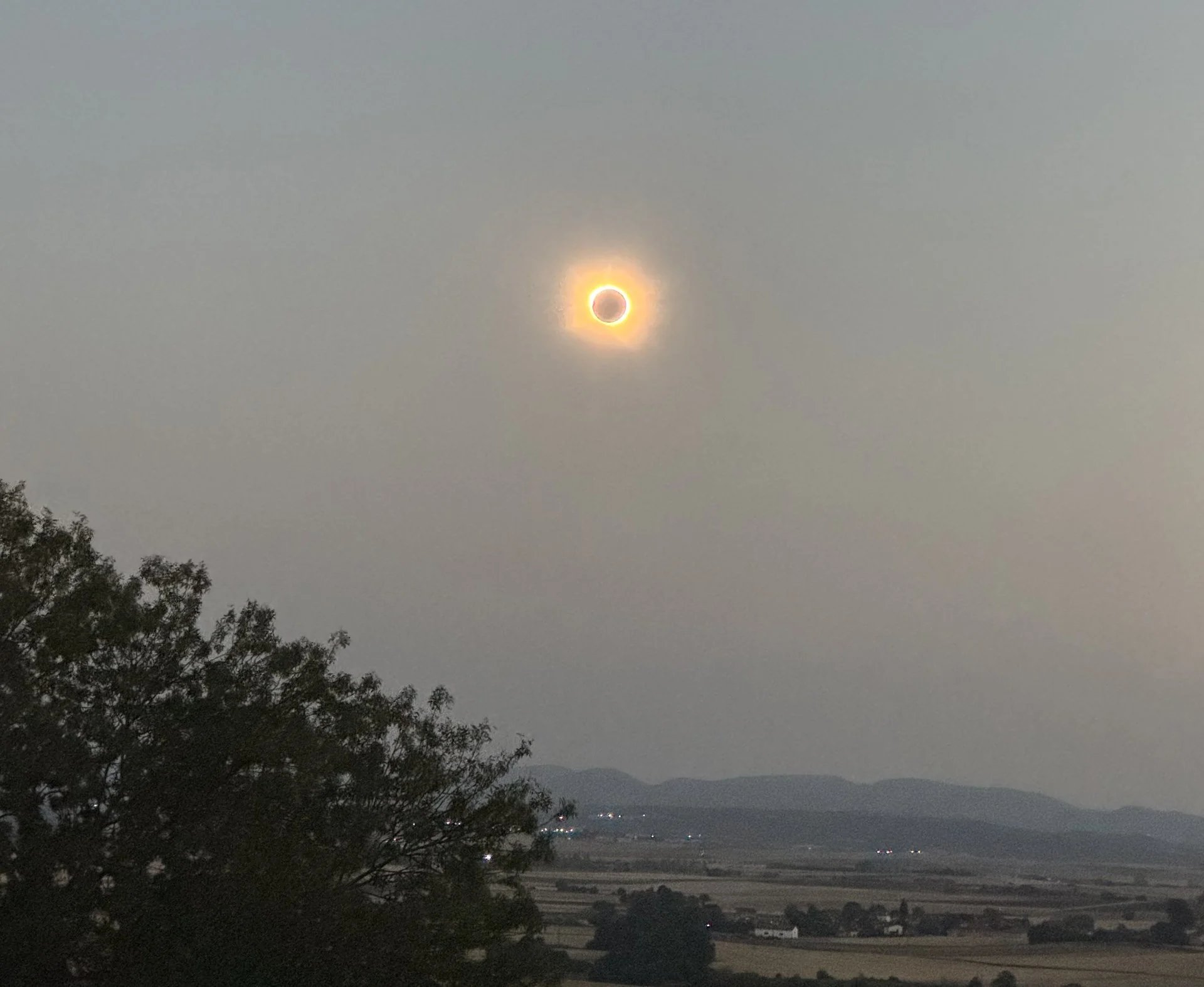 Totality in northern Spain. Credit: Debra Simpson.