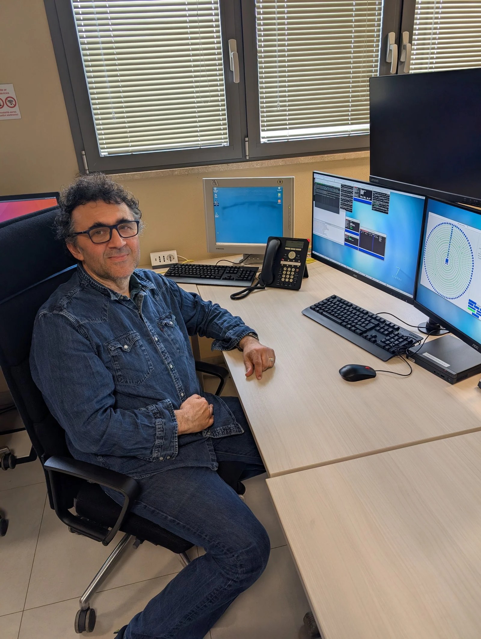 Sergio Poppi, SRT's head of operations in the telescope's control room. Credit: Bruce Dorminey