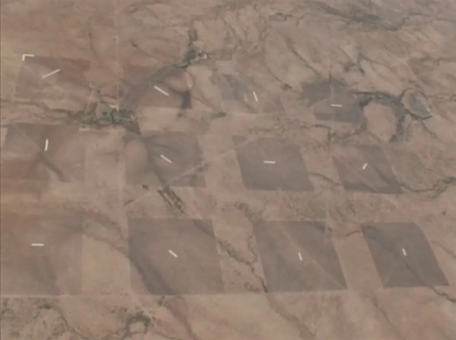 Aerial view of the visual acuity experiment's ground site in Laredo