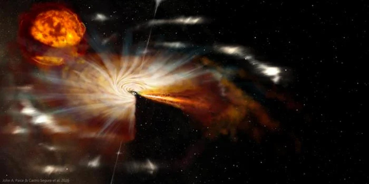 Astronomers Catch Black Hole Spewing Matter After Feeding