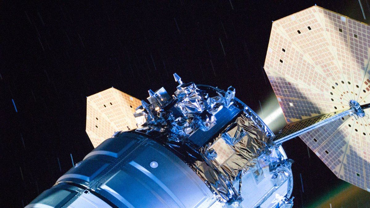 Northrop Grumman's Cygnus XL cargo spacecraft in space.