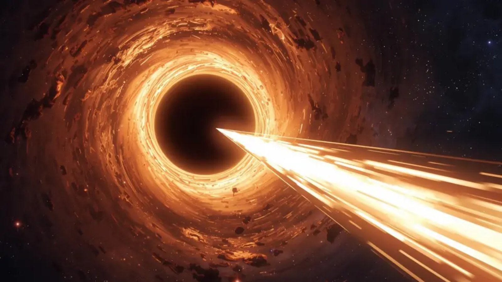 Illustration of the black hole at the centre of the galaxy SDSS J110546.07+145202.4