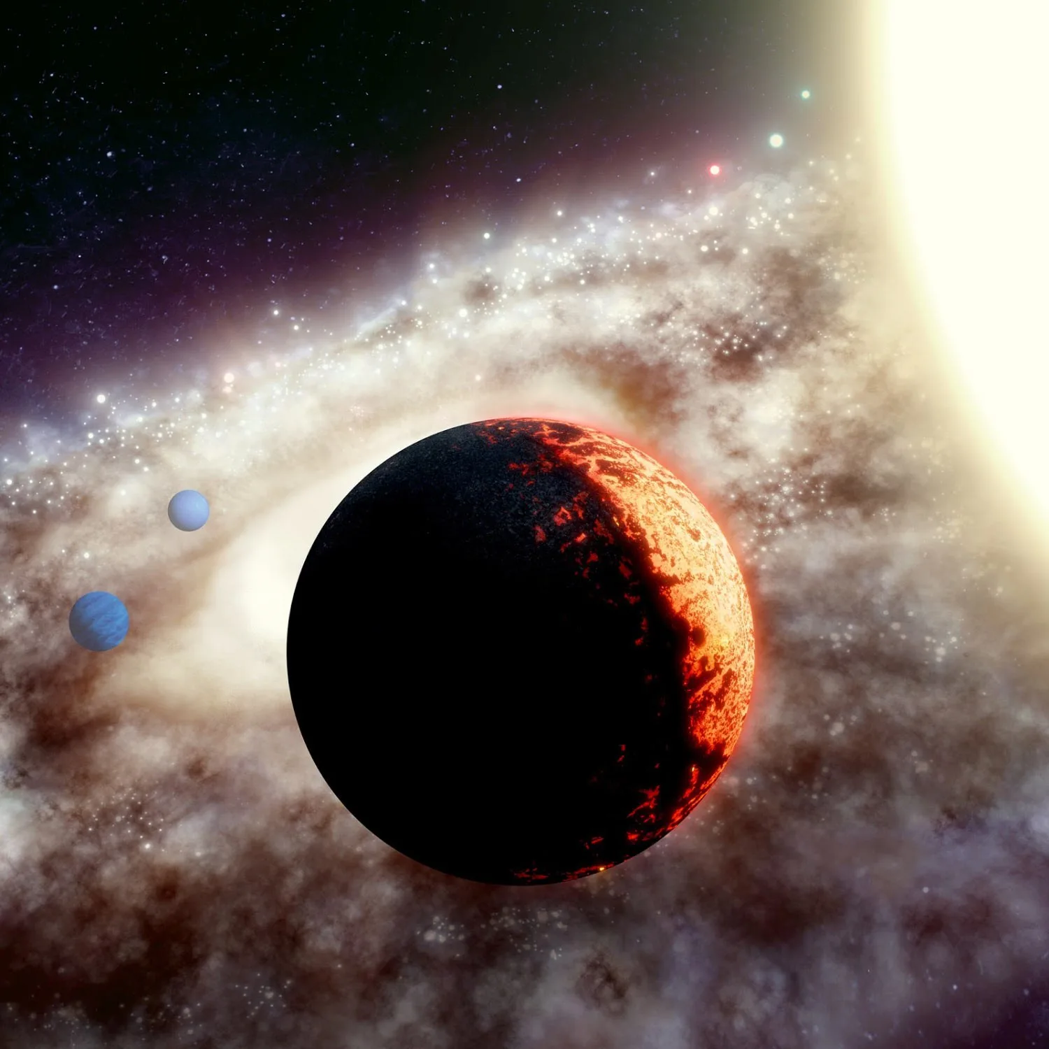 An artist’s rendition of the TOI-561 planetary system. Image credit: Adam Makarenko / W.M. Keck Observatory.