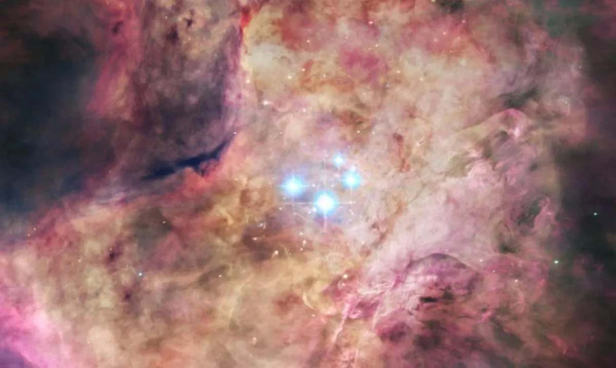 The Trapezium Cluster in the heart of the Orion Nebula. 1 Ori C1 is the brightest star in this image. Image Credit: Data: Hubble Legacy Archive , Processing: Robert Gendler