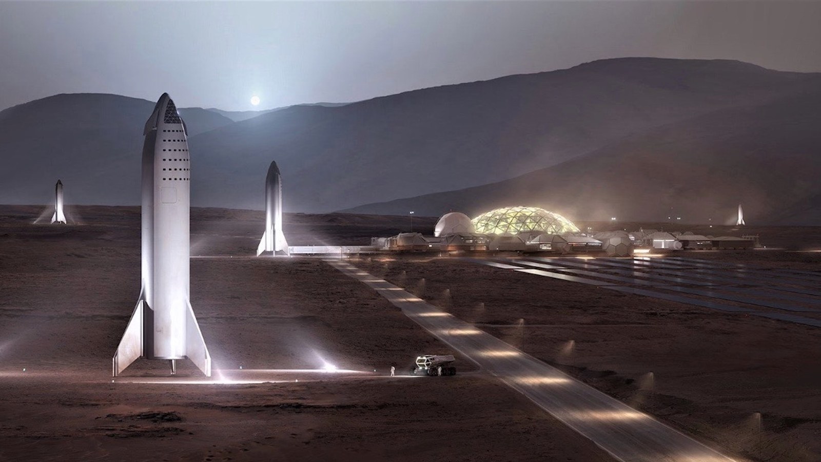 SpaceX aims to help establish a human settlement on Mars.