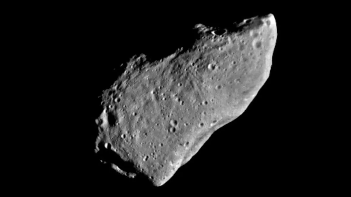 the asteroid gaspra as seen by nasa's galileo probe