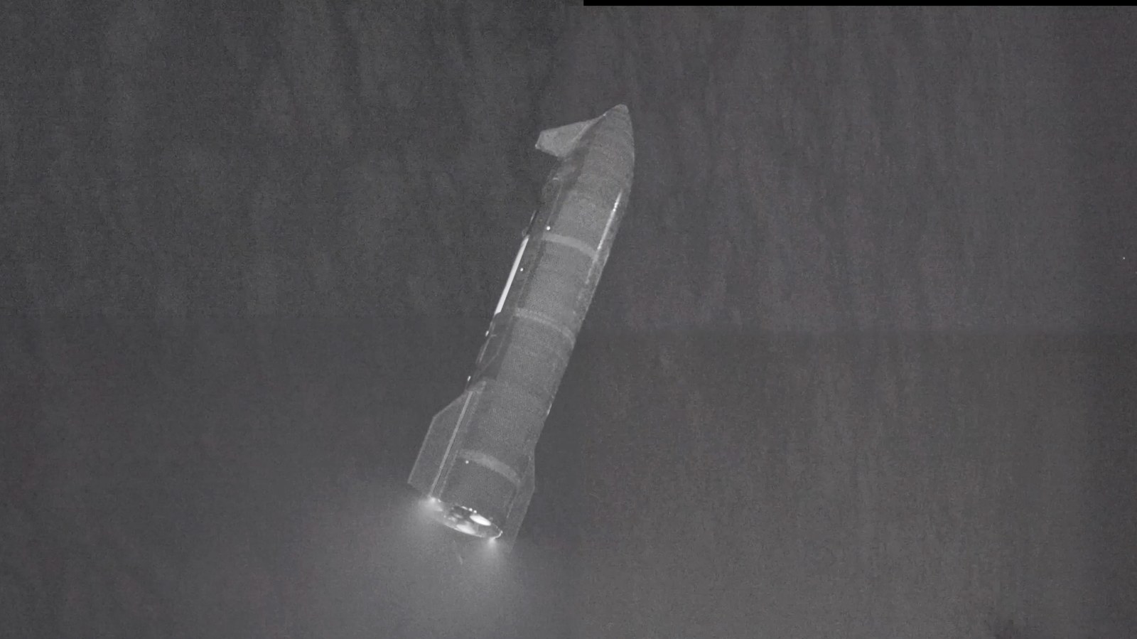 The upper stage of SpaceX's Starship megarocket, seen here on July 23 during the vehicle's 13th test flight by one of the company's Starlink V3 satellites.